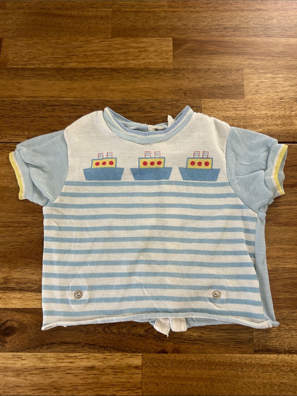 Vintage Carter's Baby Striped Sailboat Tee Shirt